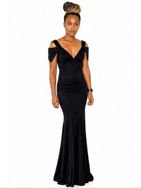 abs black dress Allen Schwartz | Dresses | Abs Allen Schwartz Sleeveless Vneck Gown Size:2X - Bust 46-54